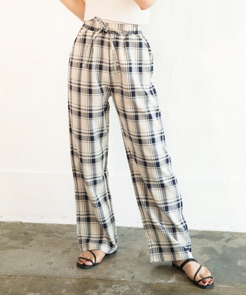 Alite cloth(アリーテクロス)の「イージーチェックパンツ(その他パンツ・レディース・ホワイト/ブラック・S/M)」の12枚目の写真