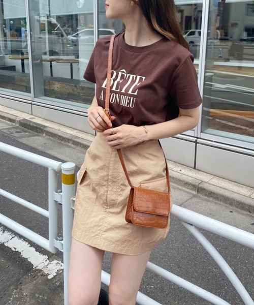 one after another NICE CLAUP(ワンアフターアナザーナイスクラップ)の「ユーティリティミニスカート(スカート・レディース・ブラック/ベージュ/カーキ・FREE)」の18枚目の写真