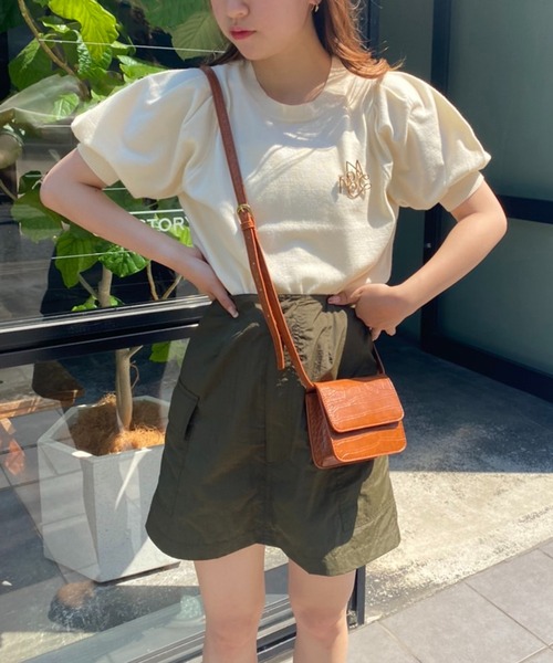 one after another NICE CLAUP(ワンアフターアナザーナイスクラップ)の「ユーティリティミニスカート(スカート・レディース・ブラック/ベージュ/カーキ・FREE)」の5枚目の写真