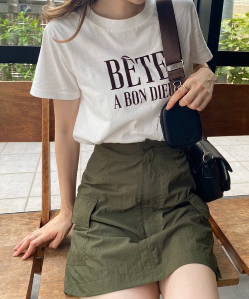 one after another NICE CLAUP(ワンアフターアナザーナイスクラップ)の「ユーティリティミニスカート(スカート・レディース・ブラック/ベージュ/カーキ・FREE)」の14枚目の写真