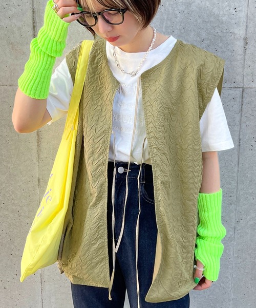 apres jour mignon(アプレジュールミニョン)の「ポコポコベスト【ZOZOTOWN限定アイテム】(ベスト・レディース・ブラック/カーキ/アイボリー/ピンク・X-LARGE/フリー)」の20枚目の写真