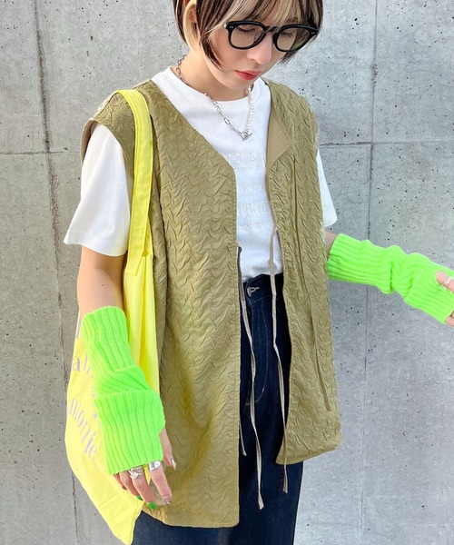 apres jour mignon(アプレジュールミニョン)の「ポコポコベスト【ZOZOTOWN限定アイテム】(ベスト・レディース・ブラック/カーキ/アイボリー/ピンク・X-LARGE/フリー)」の21枚目の写真