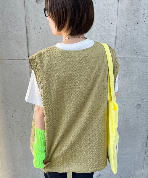 apres jour mignon(アプレジュールミニョン)の「ポコポコベスト【ZOZOTOWN限定アイテム】(ベスト・レディース・ブラック/カーキ/アイボリー/ピンク・X-LARGE/フリー)」の22枚目の写真