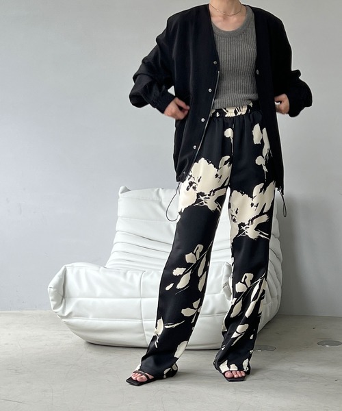 chuclla(チュクラ)の「セットアップ ノーカラーブルゾン chw22a033(ブルゾン・レディース・ブラック/モカ・M/L/S)」の9枚目の写真