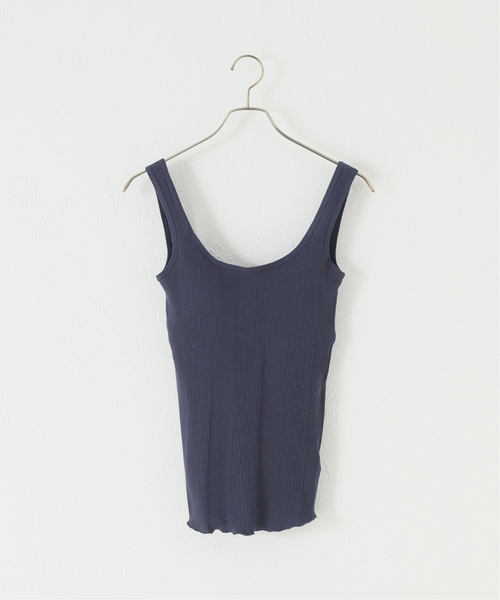 Organic Cotton ランダムリブバックオープン ブラタンク EMILY WEEK