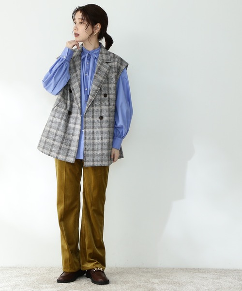 N.(N. Natural Beauty Basic)(エヌエヌナチュラルビューティーベーシック)の「《n.'look》◆オーバーショルダージレジャケット(その他アウター・レディース・チェック/ブラック系その他・MEDIUM)」の13枚目の写真