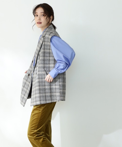 N.(N. Natural Beauty Basic)(エヌエヌナチュラルビューティーベーシック)の「《n.'look》◆オーバーショルダージレジャケット(その他アウター・レディース・チェック/ブラック系その他・MEDIUM)」の14枚目の写真