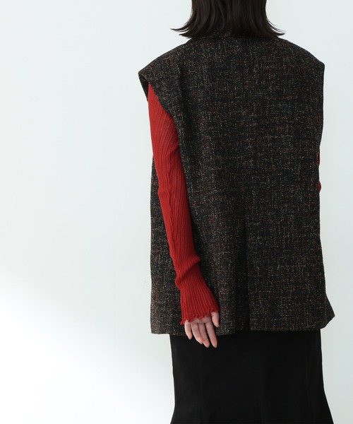 N.(N. Natural Beauty Basic)(エヌエヌナチュラルビューティーベーシック)の「《n.'look》◆オーバーショルダージレジャケット(その他アウター・レディース・チェック/ブラック系その他・MEDIUM)」の16枚目の写真