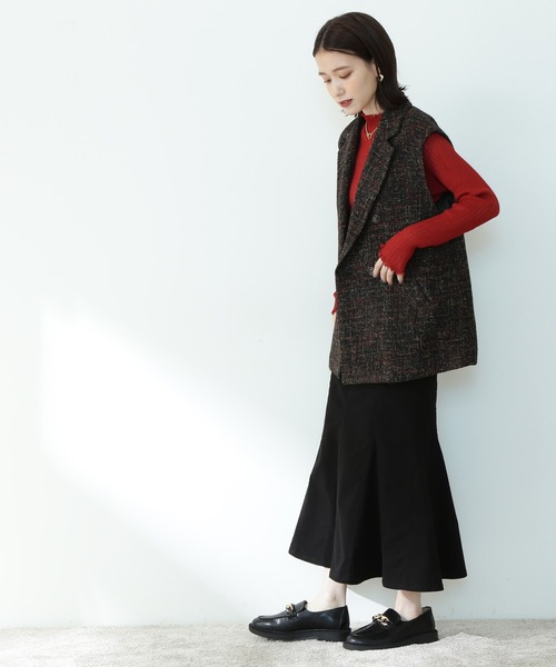 N.(N. Natural Beauty Basic)(エヌエヌナチュラルビューティーベーシック)の「《n.'look》◆オーバーショルダージレジャケット(その他アウター・レディース・チェック/ブラック系その他・MEDIUM)」の5枚目の写真