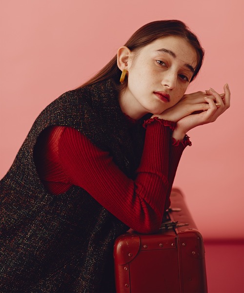 N.(N. Natural Beauty Basic)(エヌエヌナチュラルビューティーベーシック)の「《n.'look》◆オーバーショルダージレジャケット(その他アウター・レディース・チェック/ブラック系その他・MEDIUM)」の19枚目の写真