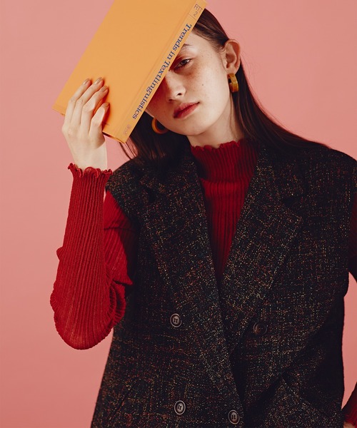 N.(N. Natural Beauty Basic)(エヌエヌナチュラルビューティーベーシック)の「《n.'look》◆オーバーショルダージレジャケット(その他アウター・レディース・チェック/ブラック系その他・MEDIUM)」の22枚目の写真