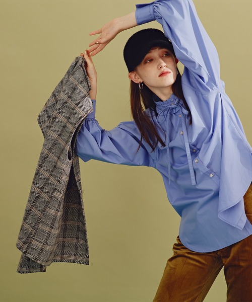 N.(N. Natural Beauty Basic)(エヌエヌナチュラルビューティーベーシック)の「《n.'look》◆オーバーショルダージレジャケット(その他アウター・レディース・チェック/ブラック系その他・MEDIUM)」の9枚目の写真