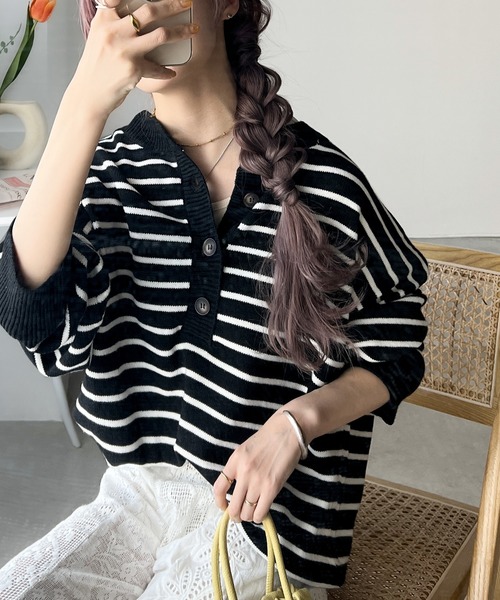 セール】《JaVaジャバ 別注》冬に大活躍!最旬ボーダー。2wayヘンリー