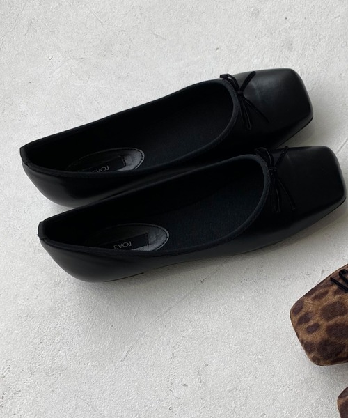 Doux archives（ドゥアルシーヴ）の「スクエアバレエシューズ（バレエシューズ・レディース・その他1/ブラック・MEDIUM/LARGE）」の9枚目の写真
