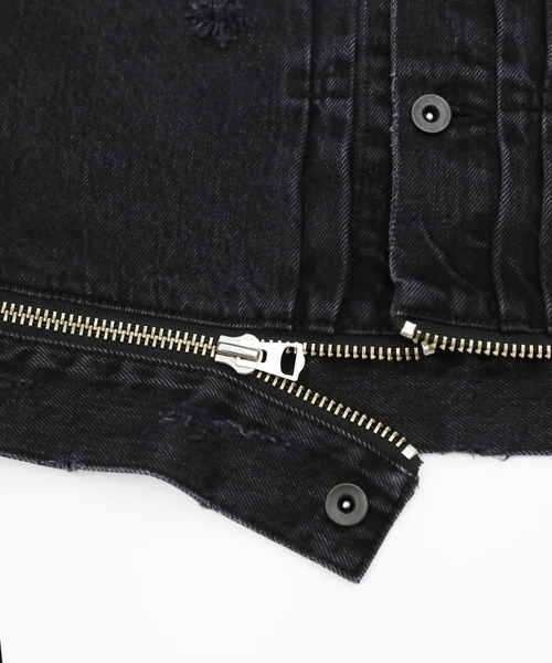 LEGENDA（レジェンダ）の「レジェンダ フラワー エンブロイダリー ショートデニムジャケット / LEGENDA Flower Embroidery Short Denim Jacket（デニムジャケット・メンズ・インディゴブルー/ブラック・FREE）」の8枚目の写真