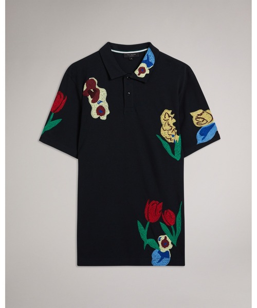 Ted Baker(テッドベーカー)の「KEPPEL 刺繍 オーバーサイズフィット ポロ(ポロシャツ・メンズ・ネイビー・3/4/2)」の5枚目の写真