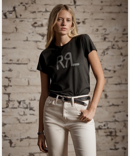 ロゴ コットン ジャージー Tシャツ（Tシャツ/カットソー）｜RRL