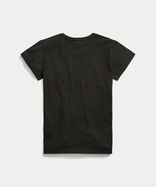 RRL(ダブル アール エル)の「ロゴ コットン ジャージー Tシャツ(Tシャツ/カットソー・レディース・ブラック系1・1/2/4/3/5)」の4枚目の写真