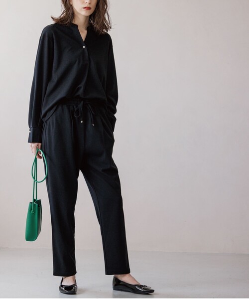 OPAQUE.CLIP（オペークドットクリップ）の「◆イージーテーパードパンツ【セットアップ可・WEB限定アイテム】（その他パンツ・レディース・ライトグレー/ブラック/オレンジ/ブルー/ボルドー・40/38/42/36/34）」の7枚目の写真