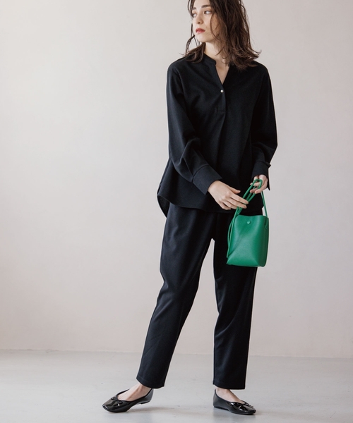 OPAQUE.CLIP（オペークドットクリップ）の「◆イージーテーパードパンツ【セットアップ可・WEB限定アイテム】（その他パンツ・レディース・ライトグレー/ブラック/オレンジ/ブルー/ボルドー・40/38/42/36/34）」の8枚目の写真