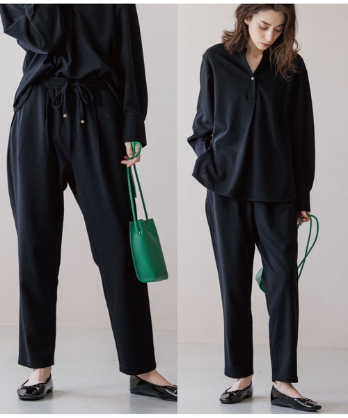 OPAQUE.CLIP（オペークドットクリップ）の「◆イージーテーパードパンツ【セットアップ可・WEB限定アイテム】（その他パンツ・レディース・ライトグレー/ブラック/オレンジ/ブルー/ボルドー・40/38/42/36/34）」の2枚目の写真