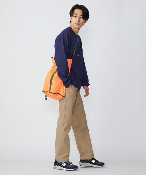 SHIPS（シップス）の「*SHIPS: 〈汗染み防止加工〉 ワンポイント ロゴ ビッグシルエット ヘビーウェイト Tシャツ (ロンT)（Tシャツ/カットソー・メンズ・ホワイト/ブラック/パープル/ネイビー・MEDIUM/X-LARGE/LARGE/SMALL）」の12枚目の写真