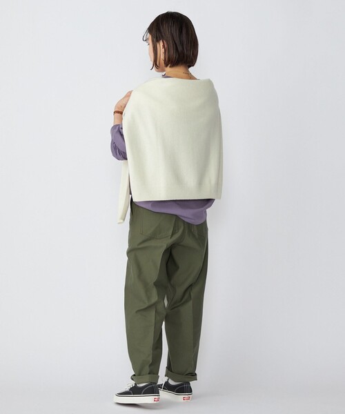 SHIPS（シップス）の「*SHIPS: 〈汗染み防止加工〉 ワンポイント ロゴ ビッグシルエット ヘビーウェイト Tシャツ (ロンT)（Tシャツ/カットソー・メンズ・ホワイト/ブラック/パープル/ネイビー・MEDIUM/X-LARGE/LARGE/SMALL）」の18枚目の写真