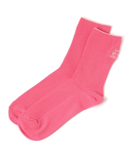 LEPSIM（レプシィム）の「ロゴ刺繍リブソックス　135919（ソックス/靴下・レディース・ライトブルー/オフホワイト/ピンク/グリーン・ONE SIZE）」の11枚目の写真