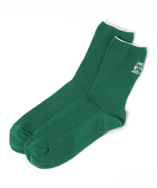 LEPSIM（レプシィム）の「ロゴ刺繍リブソックス　135919（ソックス/靴下・レディース・ライトブルー/オフホワイト/ピンク/グリーン・ONE SIZE）」の5枚目の写真