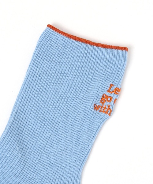 LEPSIM（レプシィム）の「ロゴ刺繍リブソックス　135919（ソックス/靴下・レディース・ライトブルー/オフホワイト/ピンク/グリーン・ONE SIZE）」の7枚目の写真