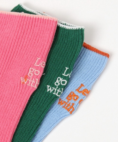 LEPSIM（レプシィム）の「ロゴ刺繍リブソックス　135919（ソックス/靴下・レディース・ライトブルー/オフホワイト/ピンク/グリーン・ONE SIZE）」の9枚目の写真