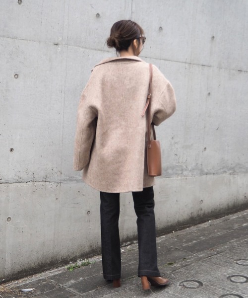 LAULEN（ローレン）の「wool shaggy coat/ウールシャギーコート（テーラードジャケット・レディース・グレー/アイボリー/ベージュ・FREE）」の17枚目の写真