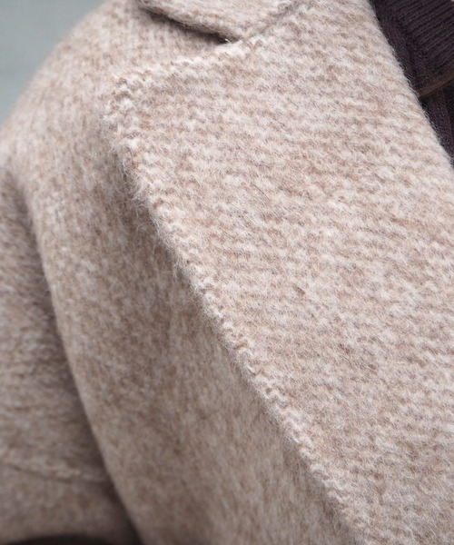 LAULEN（ローレン）の「wool shaggy coat/ウールシャギーコート（テーラードジャケット・レディース・グレー/アイボリー/ベージュ・FREE）」の16枚目の写真