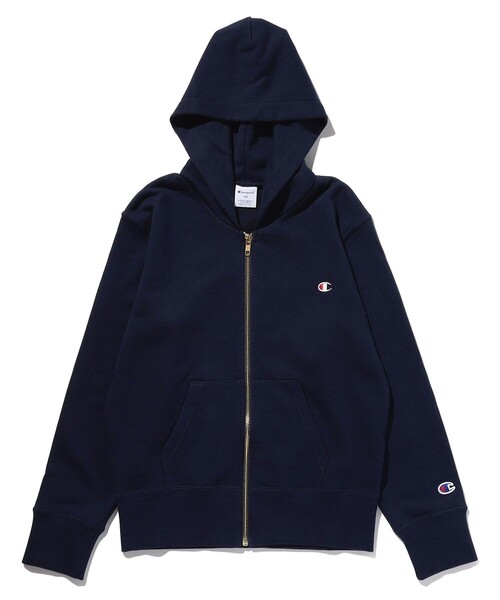 FREAK'S STORE(フリークスストア)の「WEB限定 Champion/チャンピオン KIDS ZIP SWT PK/キッズ ジップフーデッドスウェットシャツ/前開き/CK-T103(パーカー・キッズ・チャコールグレー/ネイビー/ブラック/グレー・110/130/150/100/140/120)」の4枚目の写真