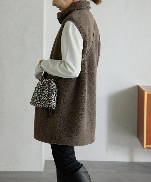 SLOBE IENA（スローブイエナ）の「ECOPELボアベスト（ブルゾン）」 - WEAR