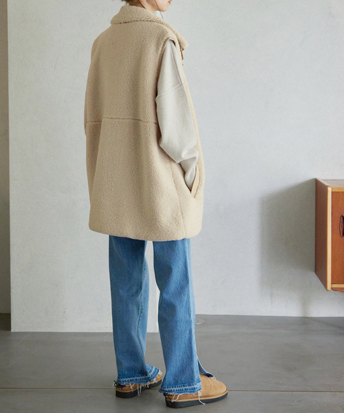 SLOBE IENA（スローブイエナ）の「ECOPELボアベスト（ブルゾン）」 - WEAR