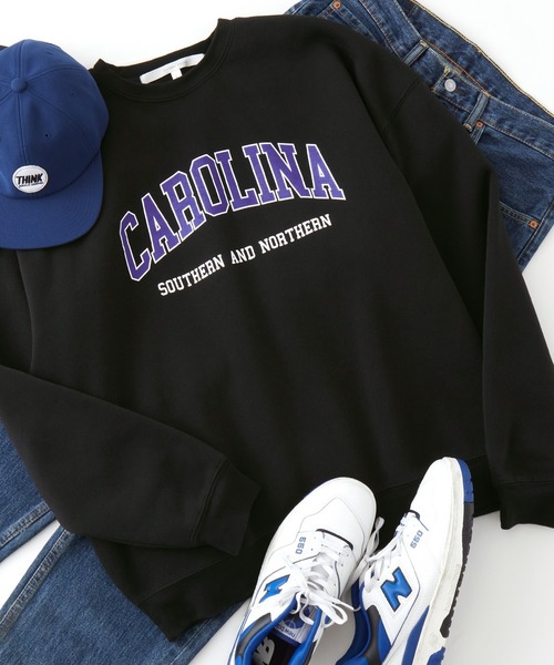 Anchor Smith（アンカー スミス）の「オーバーサイズ カレッジデザインプルオーバースウェット（スウェット・メンズ・グリーン系2/グレー系2/グリーン系1/ネイビー系2/ネイビー系1/グレー系1/ブラック系1/ブラック系2/ブルー系3/ブラック系3/グレー系3/ネイビー系3/グレー系4/チャコール/ネイビー系4/ネイビー系5/ブラック系4/グレー系7/グレー系5/グレー系6・M/L）」の2枚目の写真