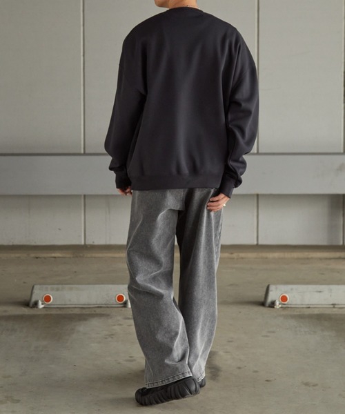 オーバーサイズ カレッジデザインプルオーバースウェット（スウェット