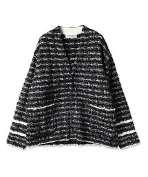 DISCOVERED | TWEED KNIT CARDIGAN JACKET(ノーカラージャケット)