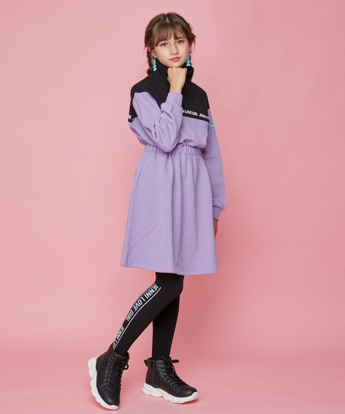 JENNI love(ジェニィラブ)の「あったか裏起毛タイツ(タイツ/ストッキング・キッズ・パープル/オフホワイト・130-140cm/150-160cm)」の3枚目の写真