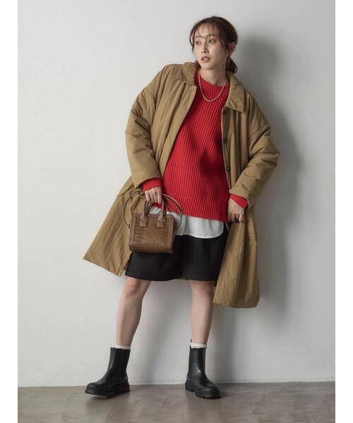 Green Parks(グリーンパークス)の「ツータックハーフパンツ(その他パンツ・レディース・ブラック/グレー/ホワイト系その他2・FREE)」の5枚目の写真