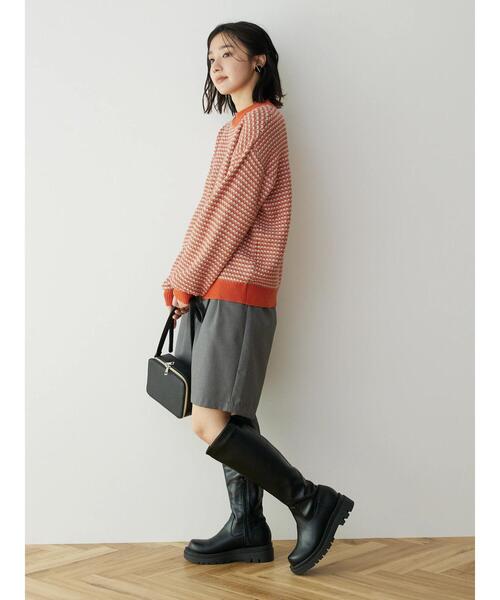 Green Parks(グリーンパークス)の「ツータックハーフパンツ(その他パンツ・レディース・ブラック/グレー/ホワイト系その他2・FREE)」の19枚目の写真