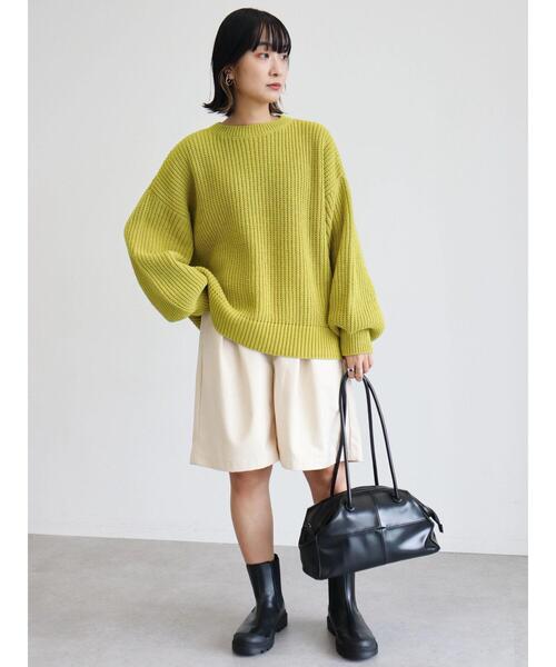 Green Parks(グリーンパークス)の「ツータックハーフパンツ(その他パンツ・レディース・ブラック/グレー/ホワイト系その他2・FREE)」の21枚目の写真