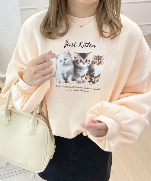 apres jour（アプレジュール）の「Catスウェット【ZOZOTOWN限定アイテム】（スウェット・レディース・ネイビー/ライトピンク/オフホワイト/ベビーピンク・フリー/X-LARGE）」の19枚目の写真