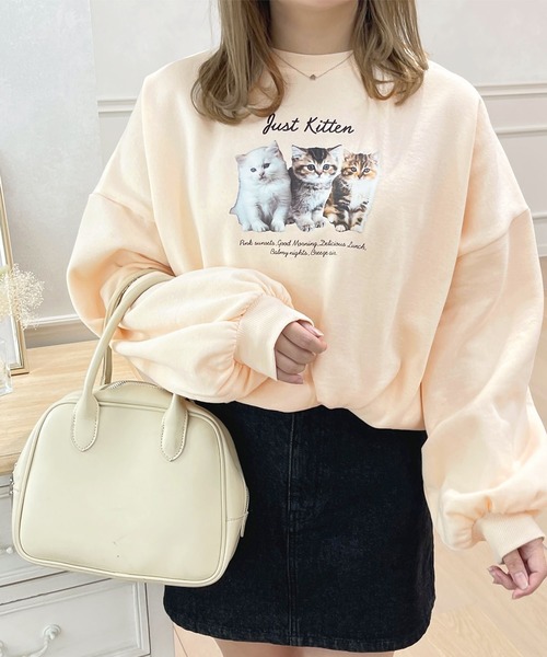 apres jour（アプレジュール）の「Catスウェット【ZOZOTOWN限定アイテム】（スウェット・レディース・ネイビー/ライトピンク/オフホワイト/ベビーピンク・フリー/X-LARGE）」の21枚目の写真
