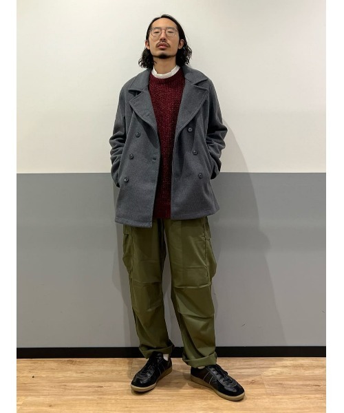 BACK NUMBER（バックナンバー）の「【BACK NUMBER】畦編みモールクルーニット（ニット/セーター・メンズ・ブラック/オフホワイト/イエロー/ブルー/グリーン/ワイン・S/M/L/XL）」の21枚目の写真