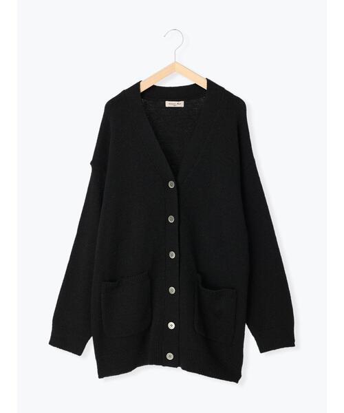 Samansa Mos2(サマンサ モスモス)の「【帯電防止】ミドル丈カーディガン(カーディガン/ボレロ・レディース・ブラック/ベージュ/ミント・フリ-)」の2枚目の写真