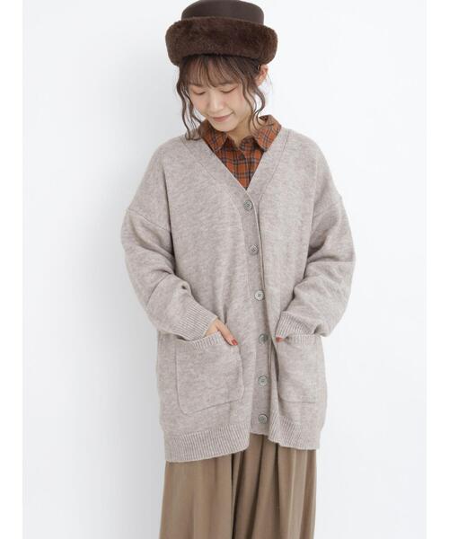 Samansa Mos2(サマンサ モスモス)の「【帯電防止】ミドル丈カーディガン(カーディガン/ボレロ・レディース・ブラック/ベージュ/ミント・フリ-)」の21枚目の写真