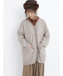 Samansa Mos2 | 【帯電防止】ミドル丈カーディガン(カーディガン/ボレロ)