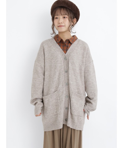 Samansa Mos2(サマンサ モスモス)の「【帯電防止】ミドル丈カーディガン(カーディガン/ボレロ・レディース・ブラック/ベージュ/ミント・フリ-)」の10枚目の写真